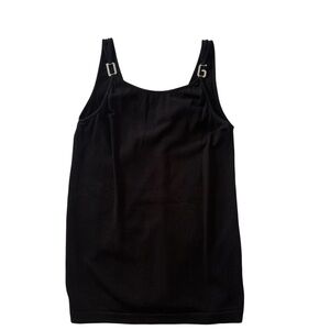 dolce & gabbana black tank top with silver hardware